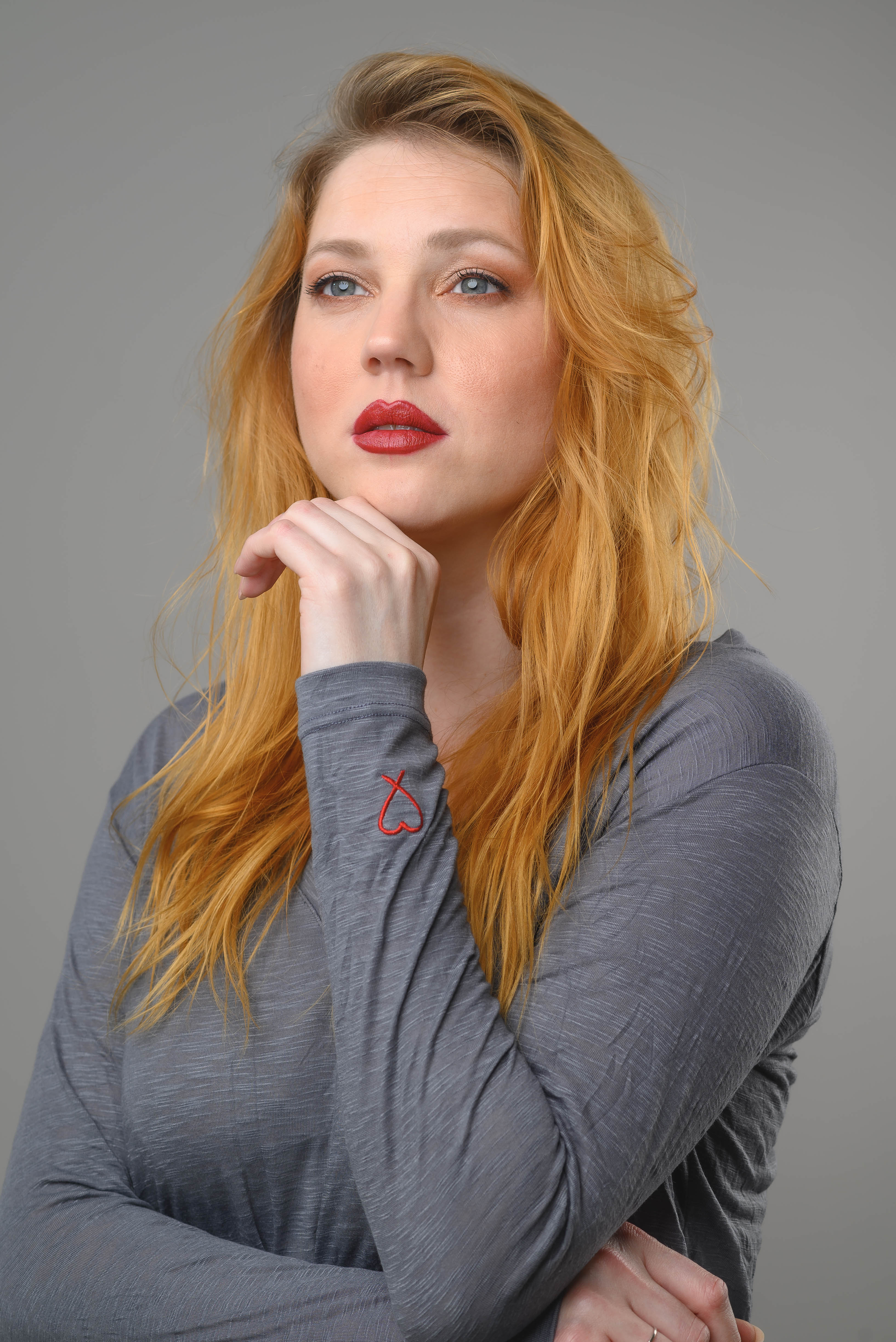 Jolene Crinkle Top with Heart Embroidery